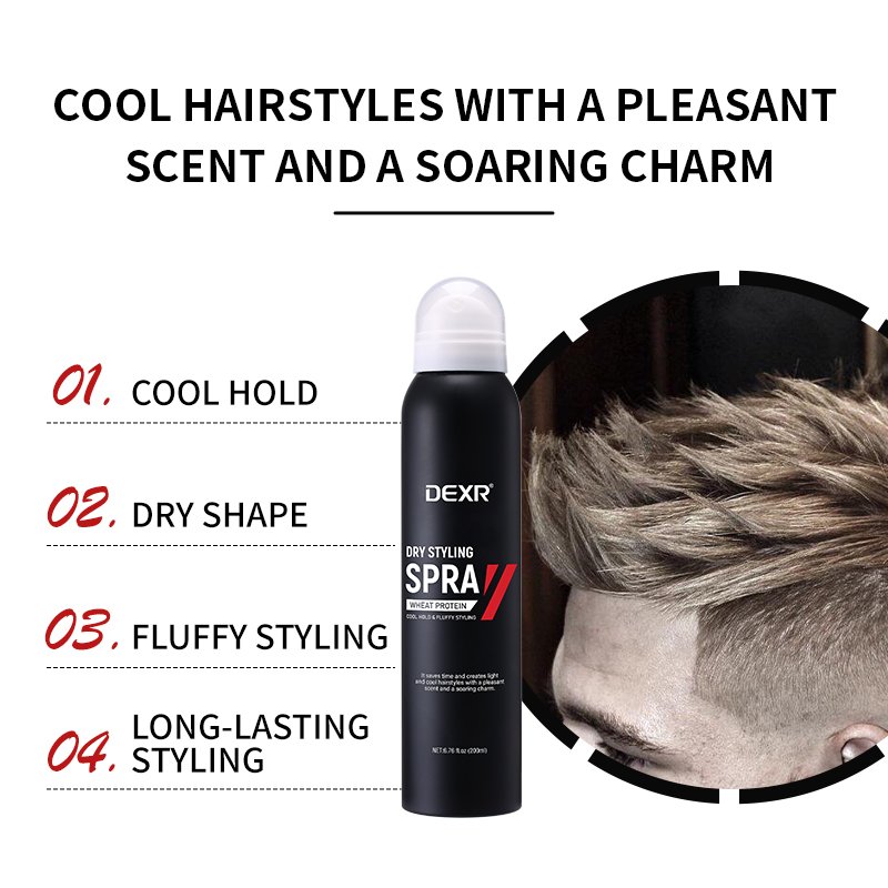 Wholesale Private Label Men'S Hair Care Products Vitamin B5 Strong Hold Fluffy Styling Hair Spray