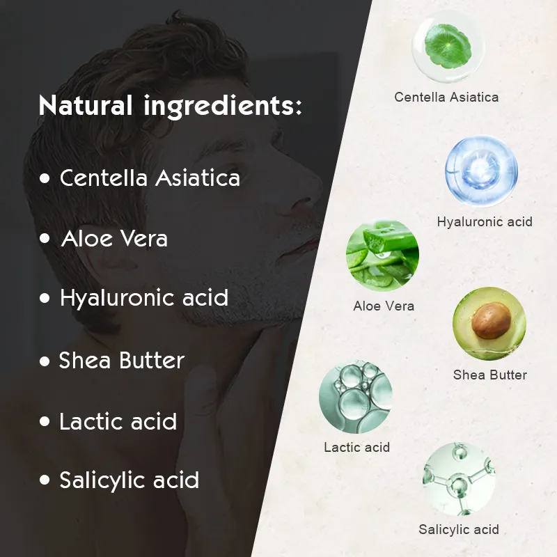 Private Brand Natural Organic Skin Care Set For Men Anti-Aging Moisturising Cleanser Oil Control Face Repair Mens Skincare Kit