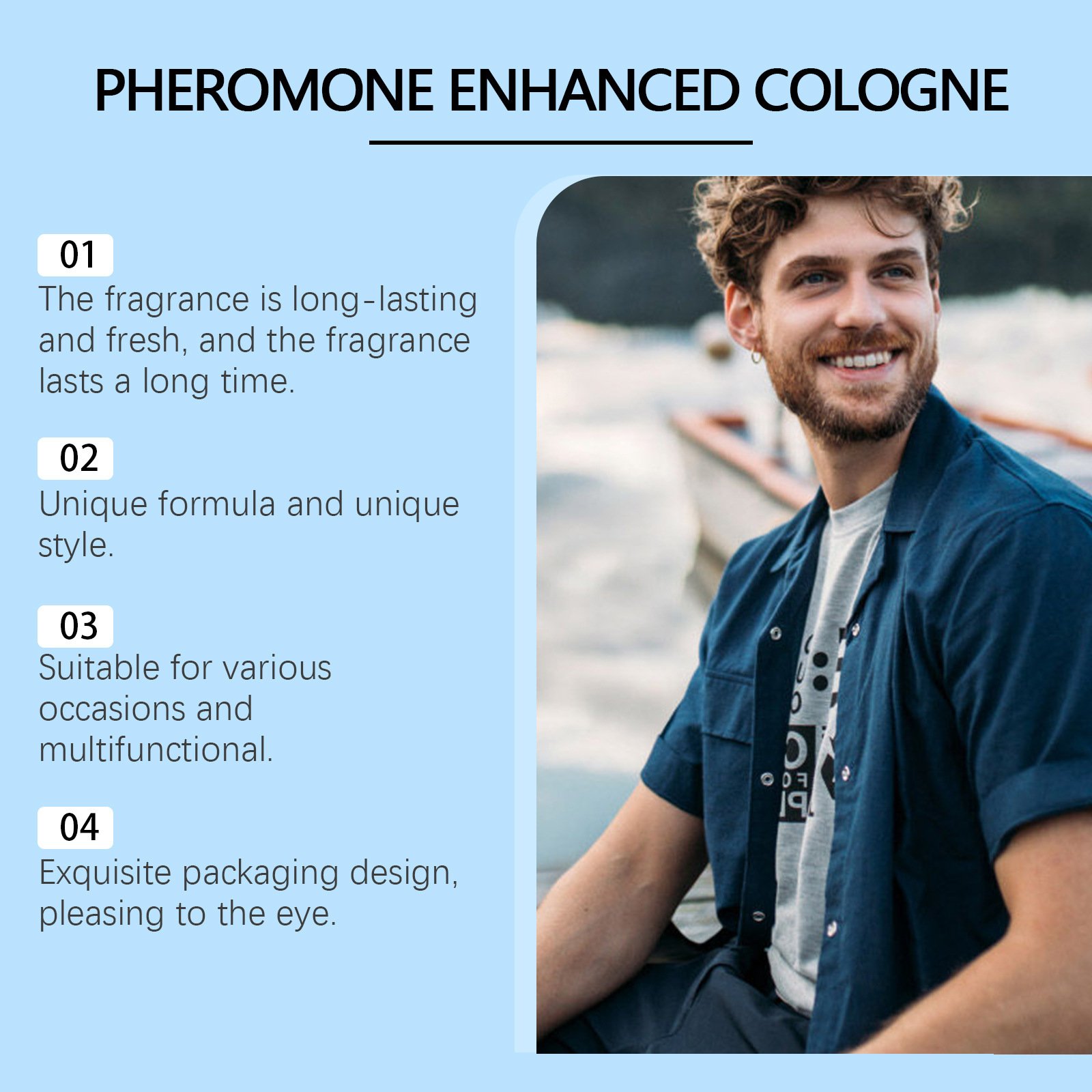 Men's cologne perfume is natural fresh non pungent charming mild and fragrant men's fragrance water