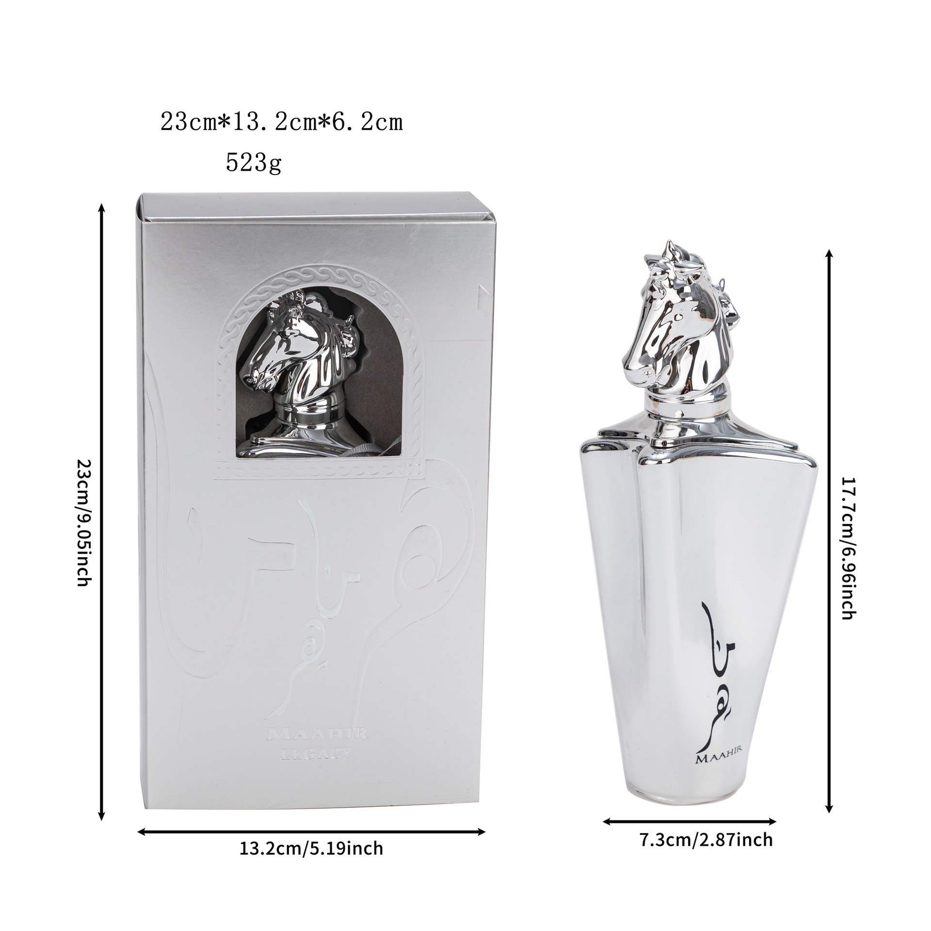 MOKE High Quality 100ML Silver Horse Head Luxury Gift Box Arabic Long Lasting Fragrance Men's Perfume Wholesale