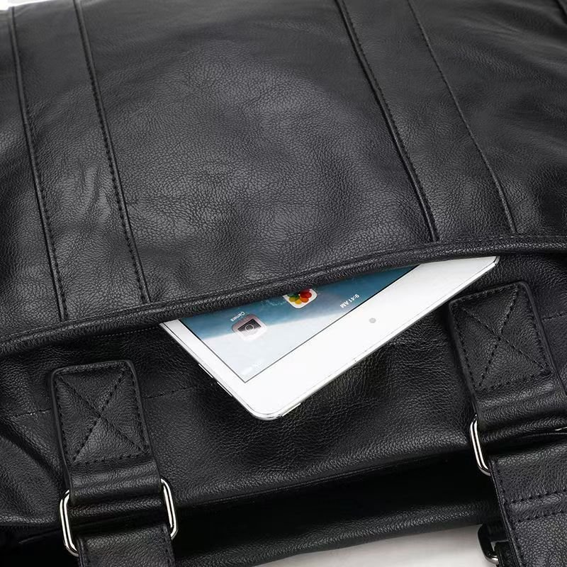 Handbag male briefcase Casual business single shoulder crossbody bag fashion brand new horizontal leather men's office bag