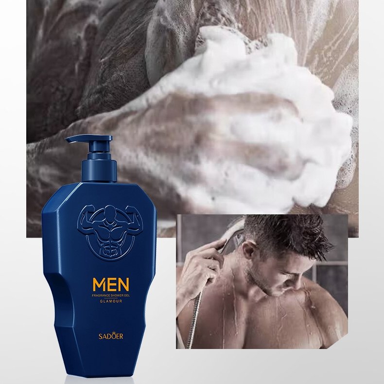 SADOER Deep Cleansing Men Body Wash Bathing Greasy Skin Refreshing Fragrance Anti Itchy Smooth Rich Foam Shower Gel For Man