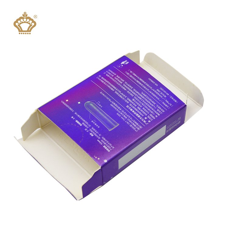Laser Cardboard Soft Condom Packaging Health Product Paper Box for Men's Protective Box Eye Drops Card Paper Box