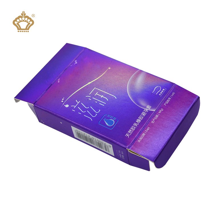 Laser Cardboard Soft Condom Packaging Health Product Paper Box for Men's Protective Box Eye Drops Card Paper Box