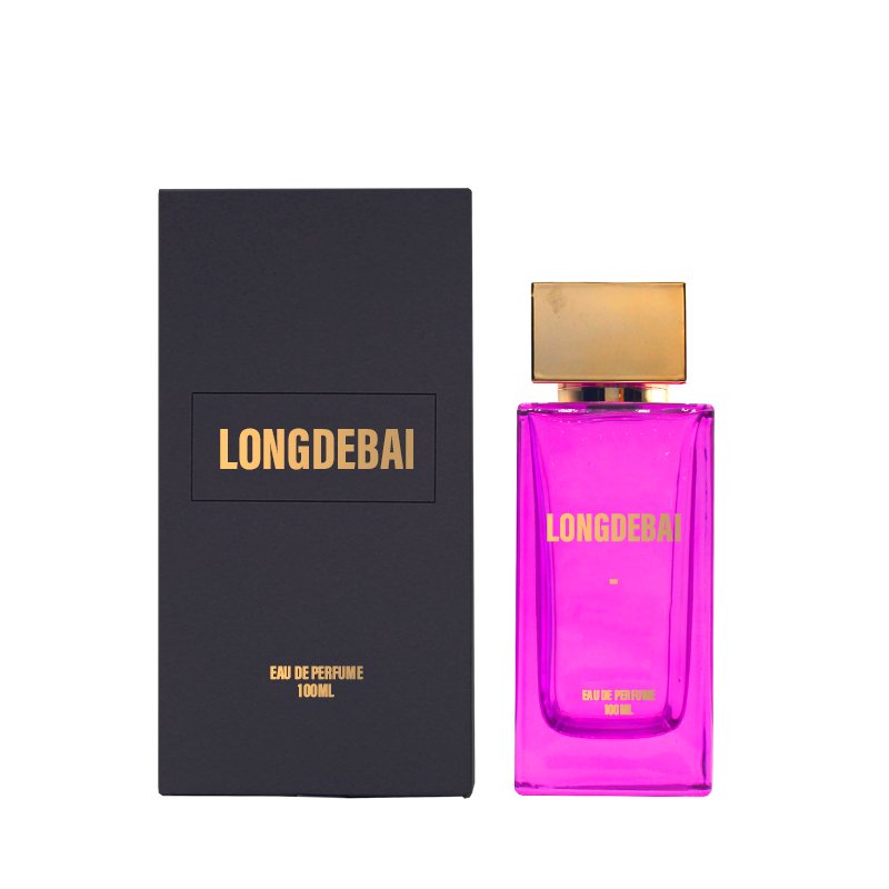 Custom luxury men's perfume glass bottle 30ml 50ml 100ml square perfume bottle with packaging box