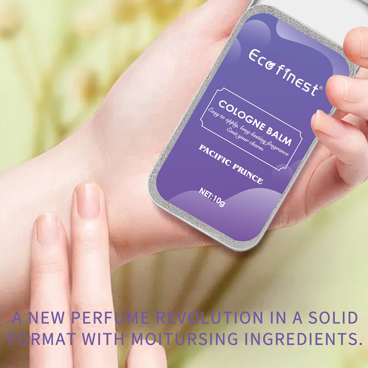 Customized Logo All Natural Portable Travel - friendly Solid Cologne Wax Men's Fragrance -Pacific Prince
