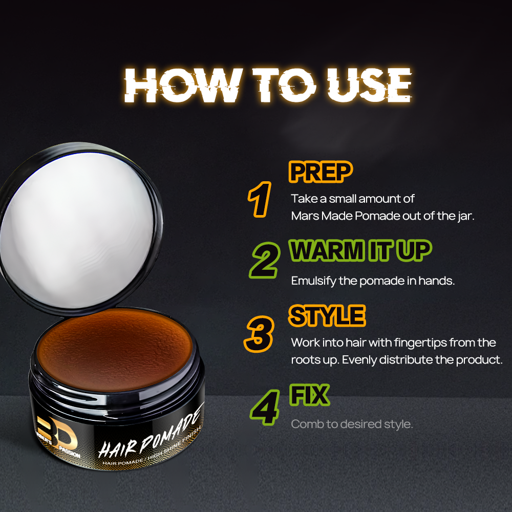 Custom Logo Label Natural Organic Ingredients Medium Hold Men's Hair Styling Pomade For Men