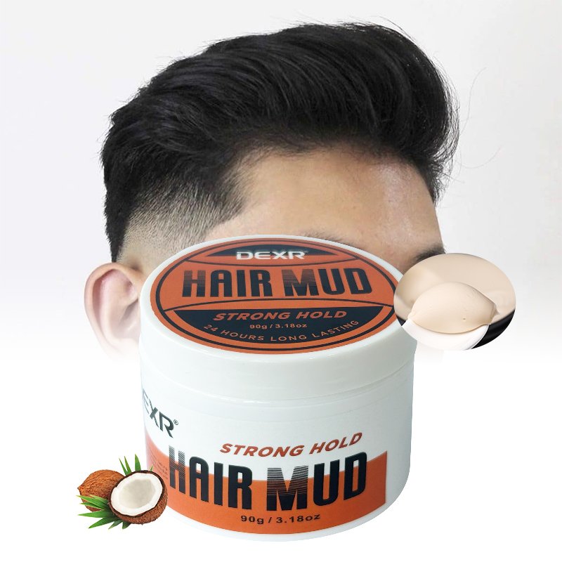 Free Sample No White Dust Men's Organic Vegan Hair Styling Clay Strong Hold Clay for Curly Hair Beards Hair Extensions
