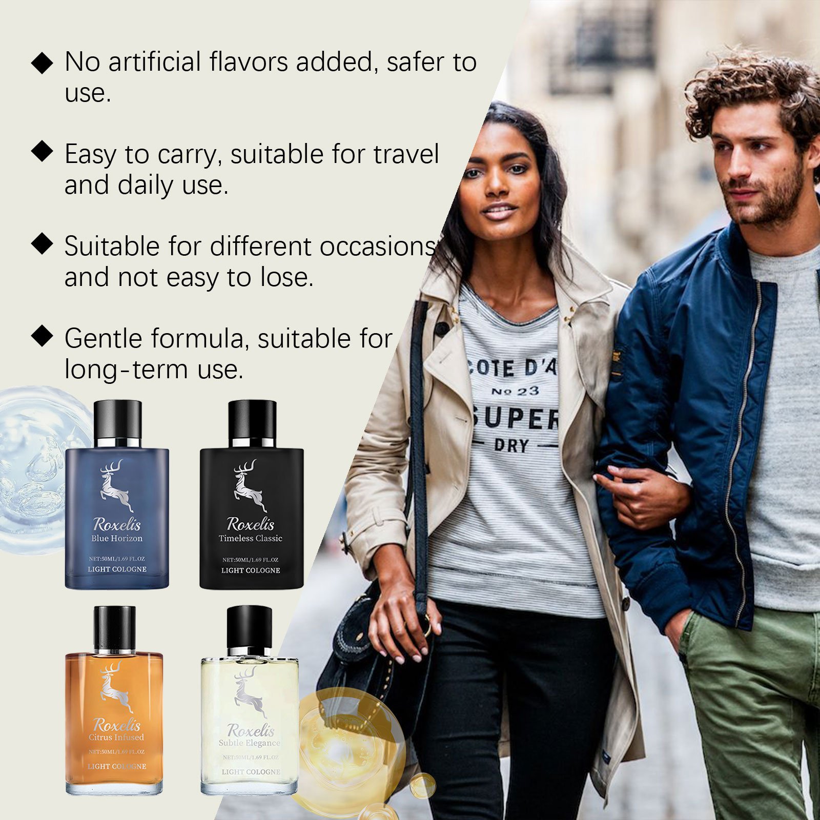 Eau de parfum Solid cologne Deodorant fragrance Men perfume Pure ingredients Gift sets Travel size Safety skin care Long lasting