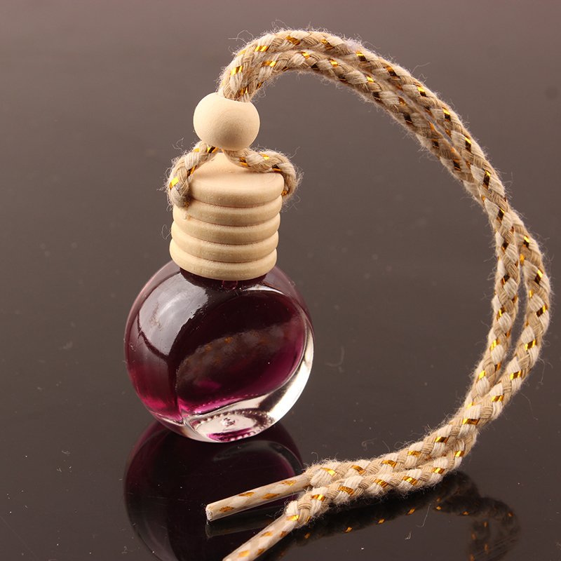 Luxury Men's Car Perfume Pendant Durable Fragrance Essential Oil Flat Perfume Bottle Home Air Freshener Wholesale