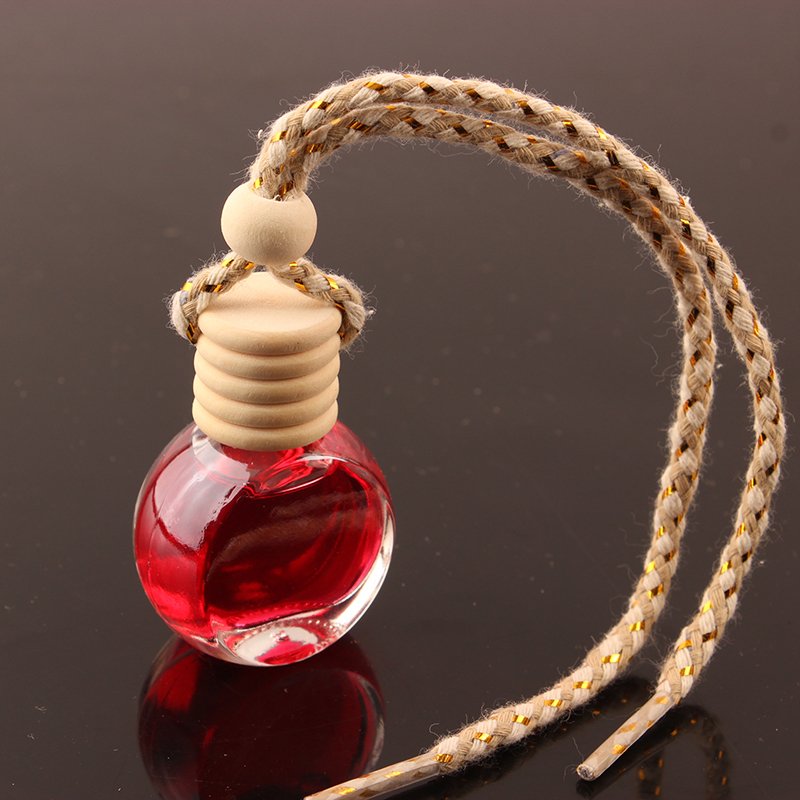 Luxury Men's Car Perfume Pendant Durable Fragrance Essential Oil Flat Perfume Bottle Home Air Freshener Wholesale