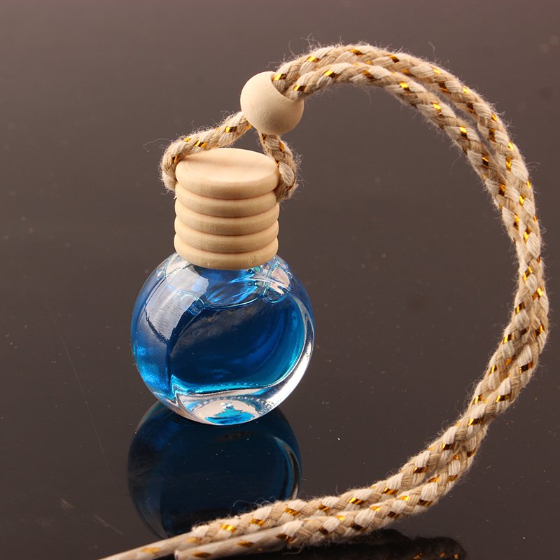 Luxury Men's Car Perfume Pendant Durable Fragrance Essential Oil Flat Perfume Bottle Home Air Freshener Wholesale