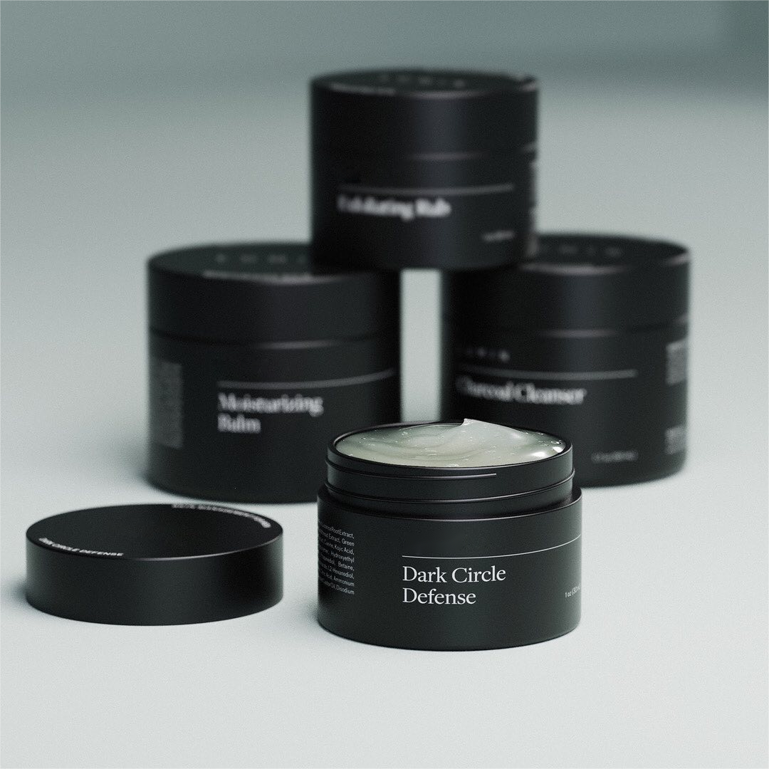 Private Label Organic Men Facial Skin Exfoliating Rub Moisturizing Balm Dark Circle Defense Men Skin care Set