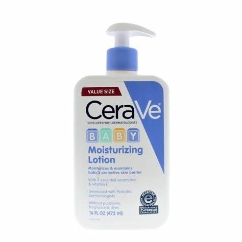 Original Cerave Baby Moisturizing Lotion Protective Skin Barrier 237ML Hyaluronice Acid Niacinamide Moisturize Skin Care Cream