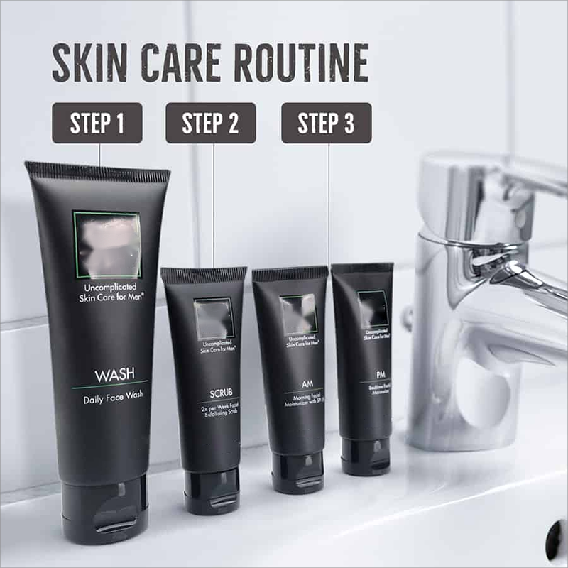 Private Label Mens Skin care Products OEM Vegan Organic Repair Moisturizing Acne Anti Aging Skin Care Set for Men