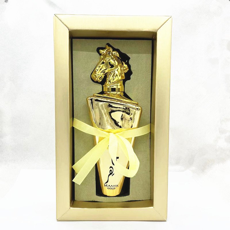 High quality 100ML Luxury golden horse head Gift Box Dubai United arabic Emirates fragrance men's perfume wholesale