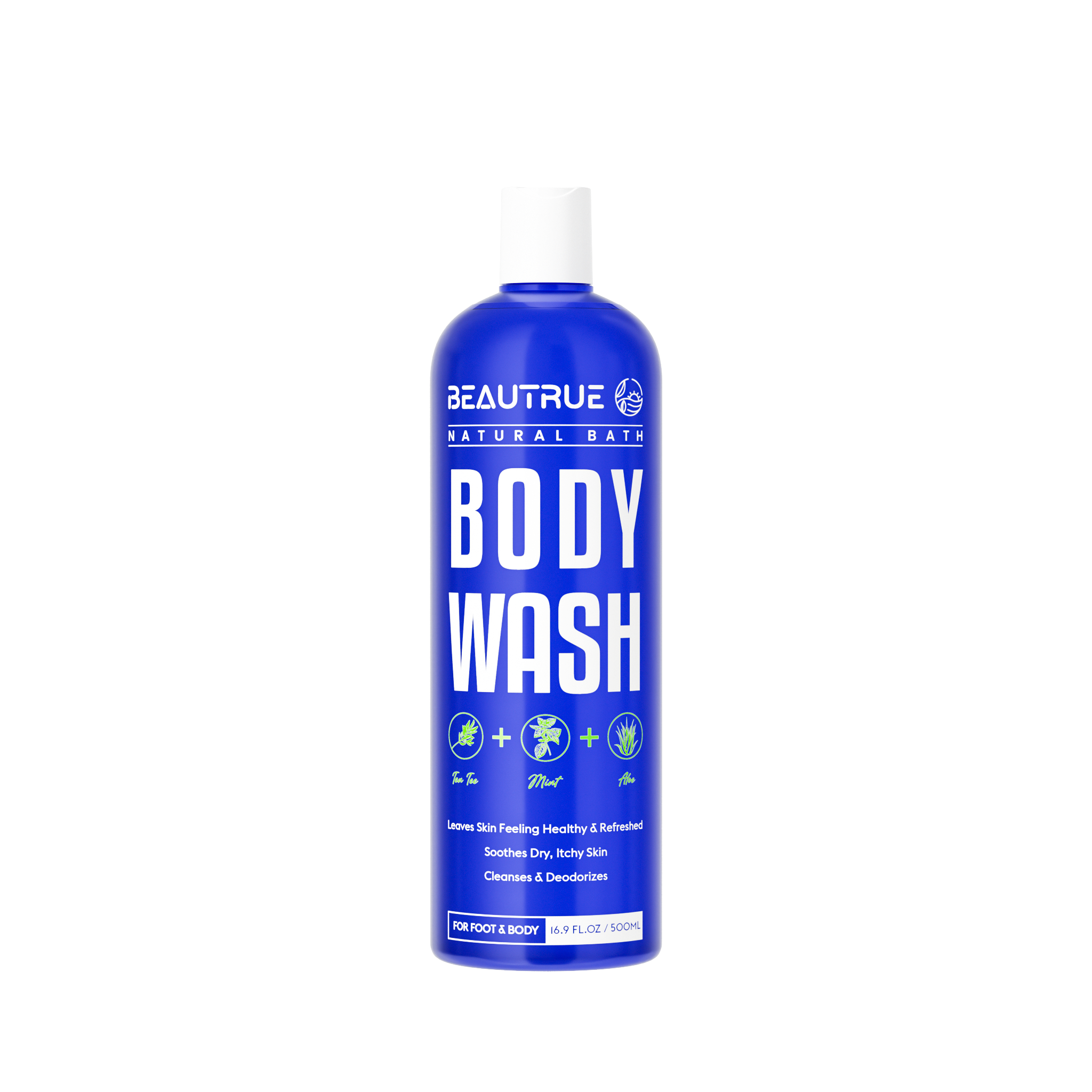 Professional Men Stay Fragrance Natural Tea Tree Mint Aloe Body Wash Shower For Men And Women Cleaning Nourishing Smooth Bath