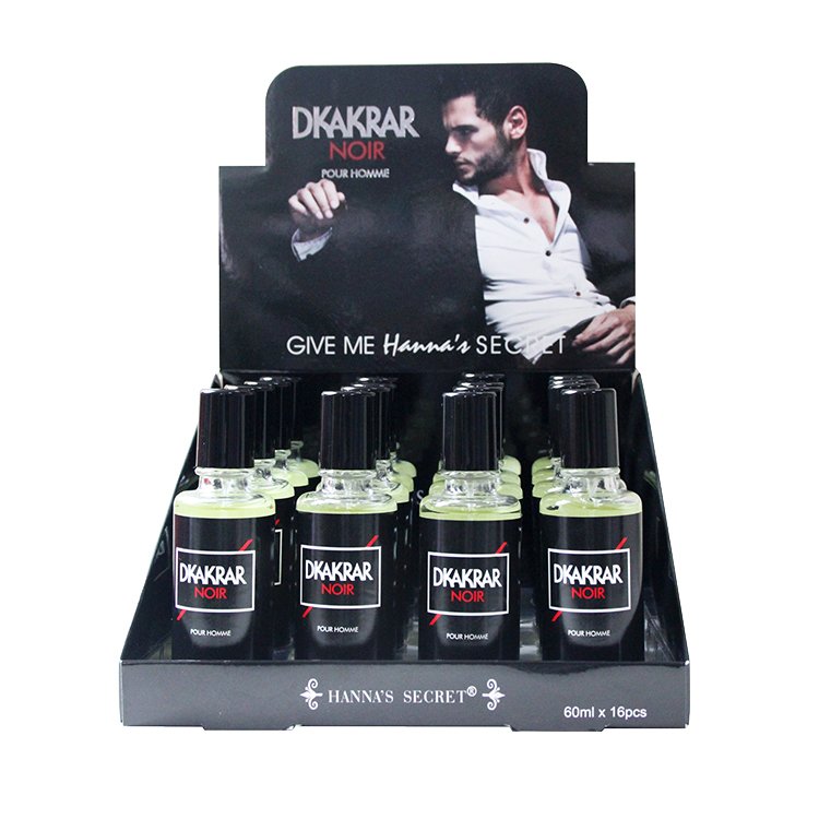 M635Z-1 hot selling 60ML fresh ocean scent blue glass bottle 16pcs display boxed perfume for men