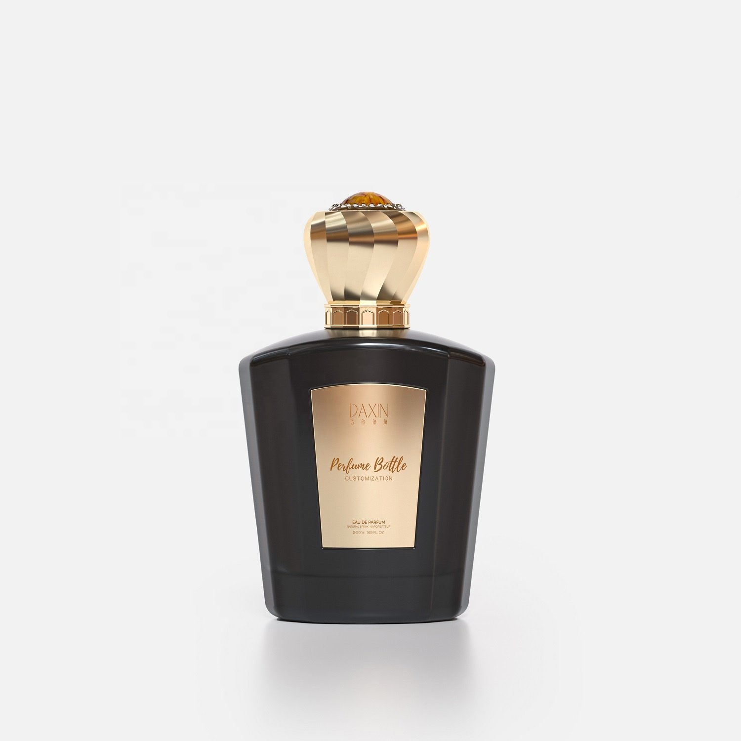 Men's 50ml High Quality Spray Cologne Original Perfume Fast Delivery Perfume Bottle 50 ml Glass Perfume Bottle with Gold Cap
