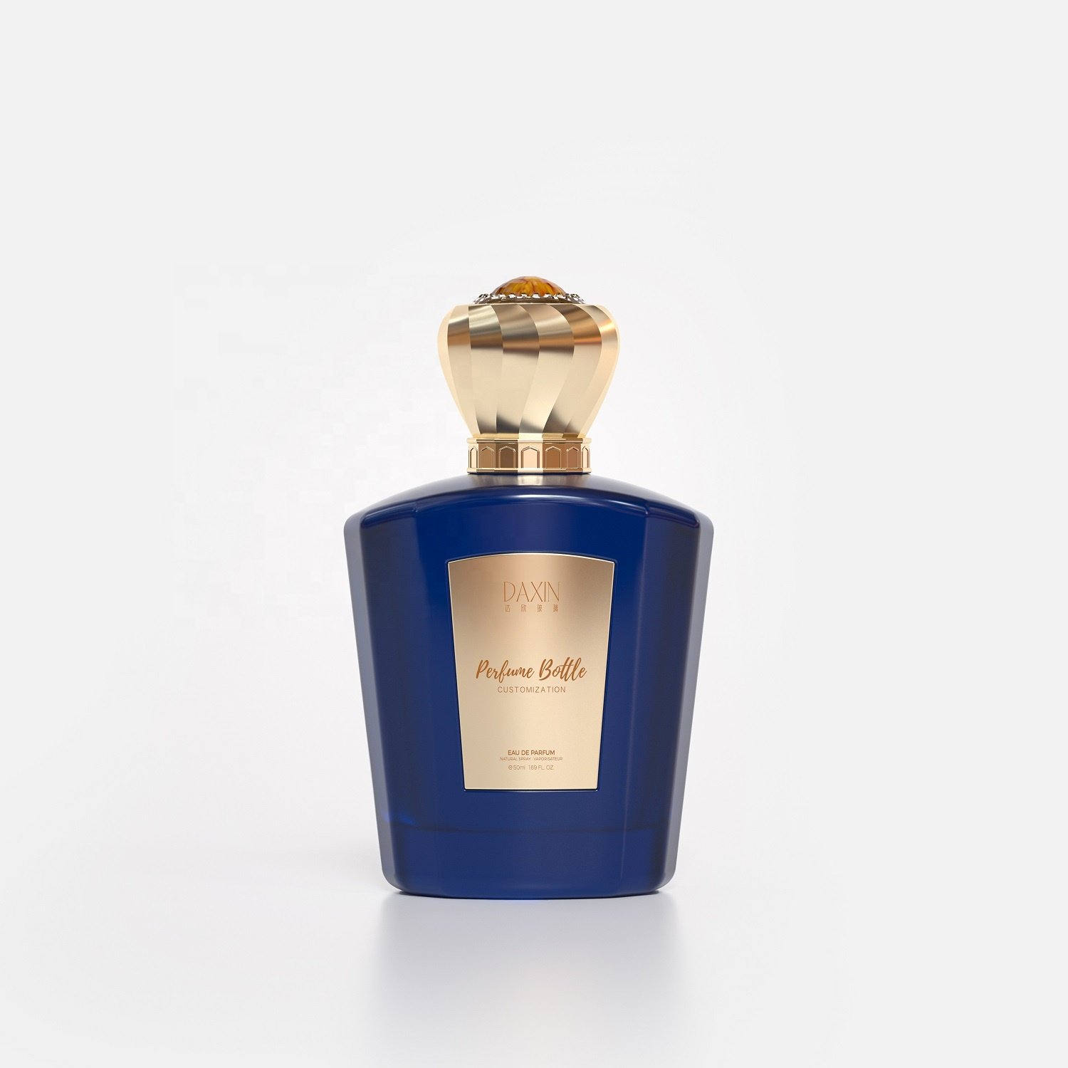 Men's 50ml High Quality Spray Cologne Original Perfume Fast Delivery Perfume Bottle 50 ml Glass Perfume Bottle with Gold Cap