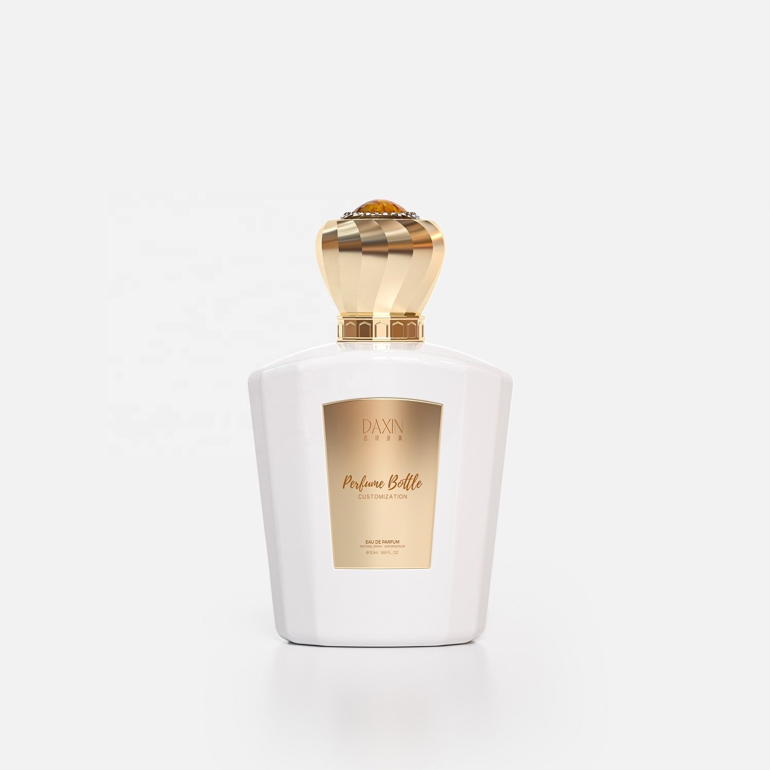 Men's 50ml High Quality Spray Cologne Original Perfume Fast Delivery Perfume Bottle 50 ml Glass Perfume Bottle with Gold Cap
