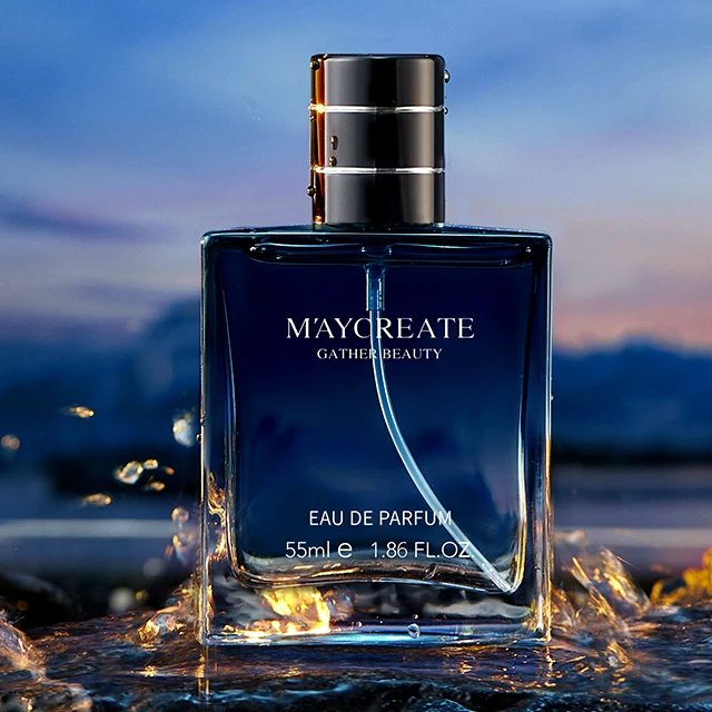 High Quality Wholesale Arabian Men's Perfume Original Cologne Woody Long Lasting Fragrance 55ml Azure Ocean Perfume Spray