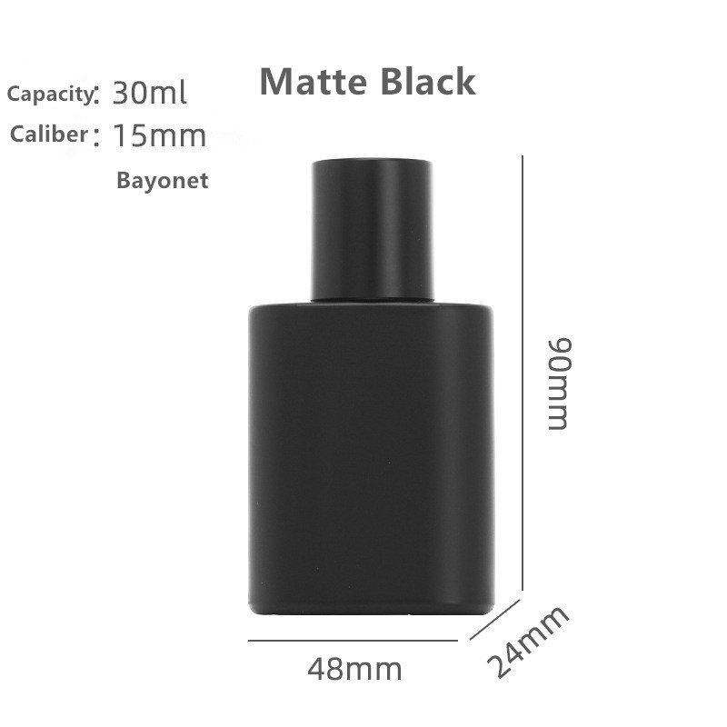 Luxury 30 ml bayonet black men's facial body perfume cosmetic packaging glass spray bottles