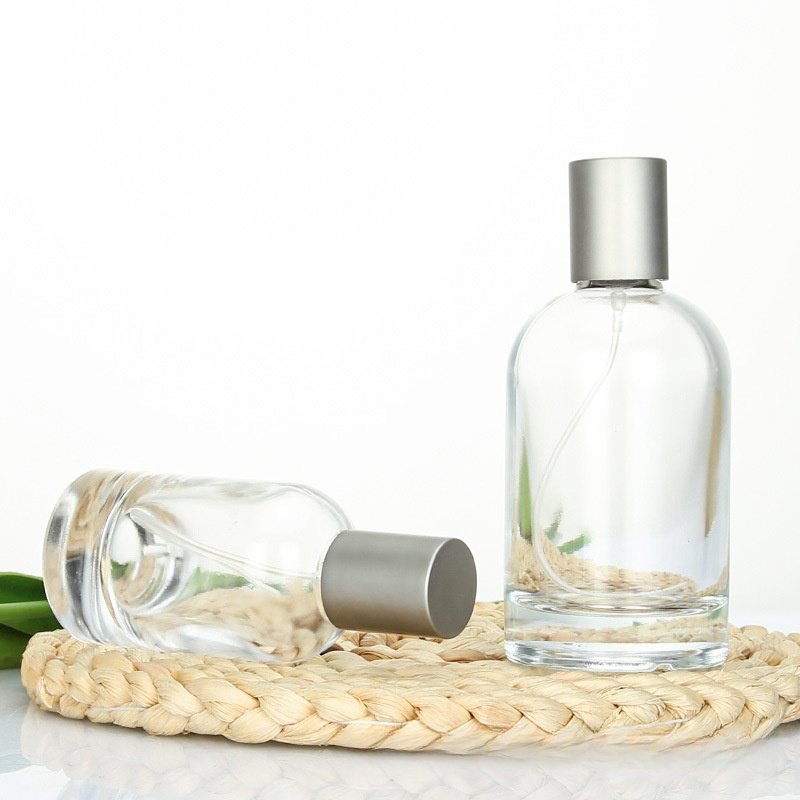 Custom Logo 30ml 100ml Men's Glass Perfume Spray Bottles Thick Bottom Cylinder Empty Cosmetic Pump Car Packaging 100pcs