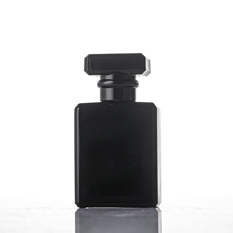 Black Matte Color 50ml 100ml Capacity Square Glass Perfume Bottle With Pressure Spray Men's perfume Makeup Empty Bottle
