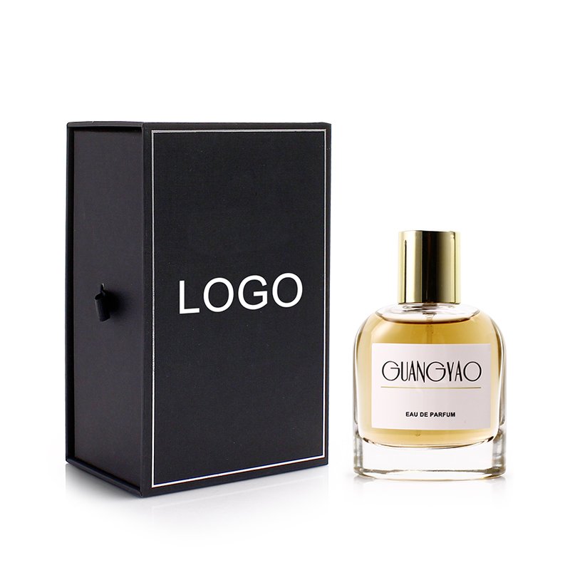 50ml round transparent empty glass perfume bottle and packaging box Simple style men's perfume