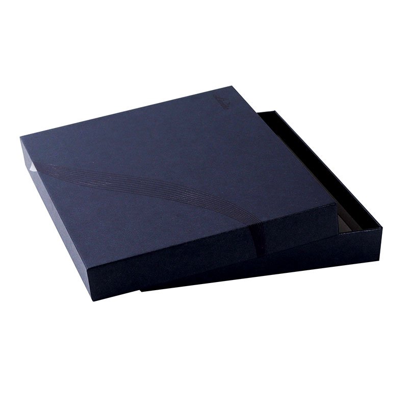 Custom Luxury Black Gift Box For Men's Turban Clothing Blouse T-Shirts Packaging Recyclable Paper Rigid Boxes UV Coating Logo JC