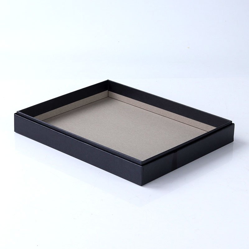 Custom Luxury Black Gift Box For Men's Turban Clothing Blouse T-Shirts Packaging Recyclable Paper Rigid Boxes UV Coating Logo JC