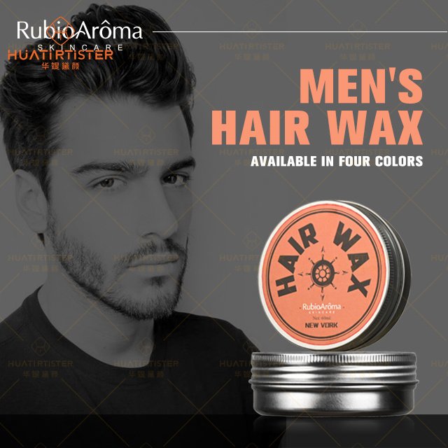 Huati Sifuli Rubio Aroma Organic Clay Hair Wax Private Label Factory Matte Finished Strong Hold Fashion Styling Men Hair Clay
