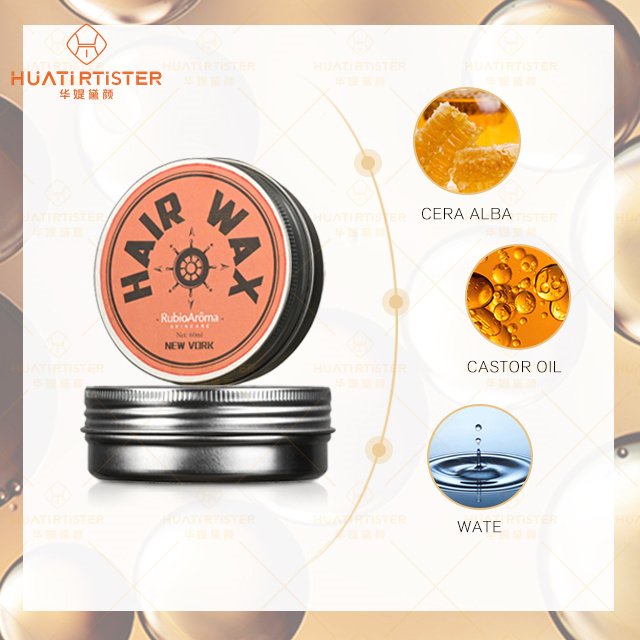 Huati Sifuli Rubio Aroma Organic Clay Hair Wax Private Label Factory Matte Finished Strong Hold Fashion Styling Men Hair Clay