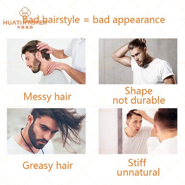 Huati Sifuli Rubio Aroma Organic Clay Hair Wax Private Label Factory Matte Finished Strong Hold Fashion Styling Men Hair Clay
