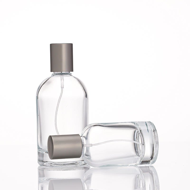 30ml 50ml 100ml Custom Logo Men's Glass Thick Bottom Cylinder Perfume Spray Bottles Empty Cosmetic Container