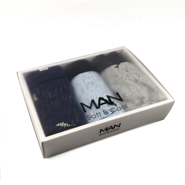Manufacturer's direct sale frosted men's underwear and socks customized product packaging box