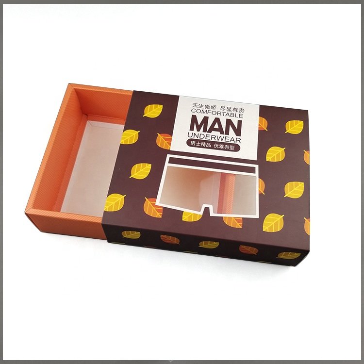 Manufacturer's direct sale frosted men's underwear and socks customized product packaging box