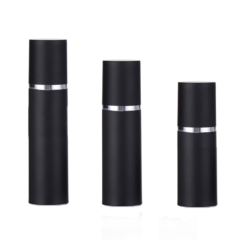 Luxury Empty 80ml 100ml 120ml matte Black Airless Pump Bottles Fancy 4oz Men's Cosmetic Emulsion Packaging (PAB32)
