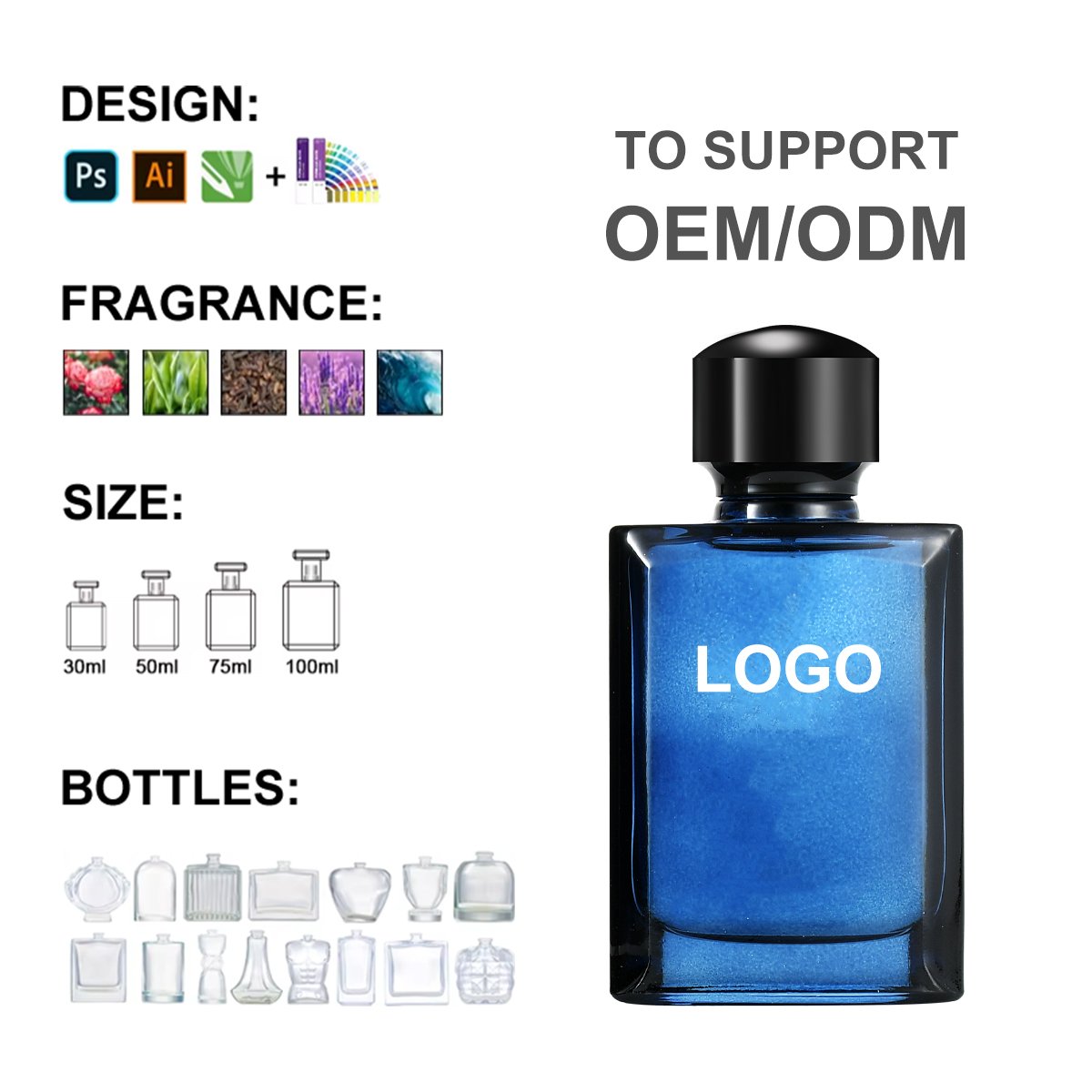 Customization Men's Perfume 50ML 100ml OEM Original Brand Perfume With Box for Men