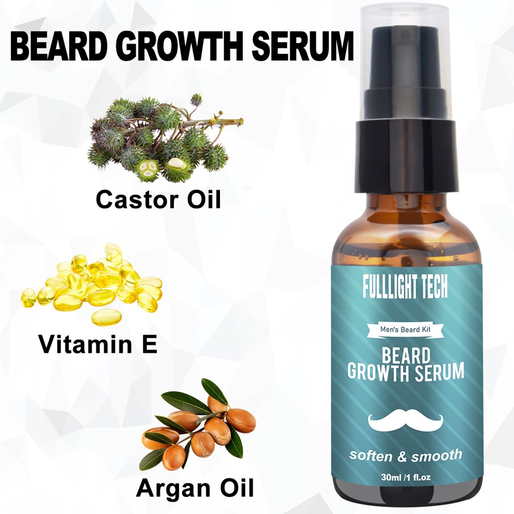 OEM Popular Hot Selling Beard Brush Derma Rollers And Men's Beard Care Kit Beard Growth Kit