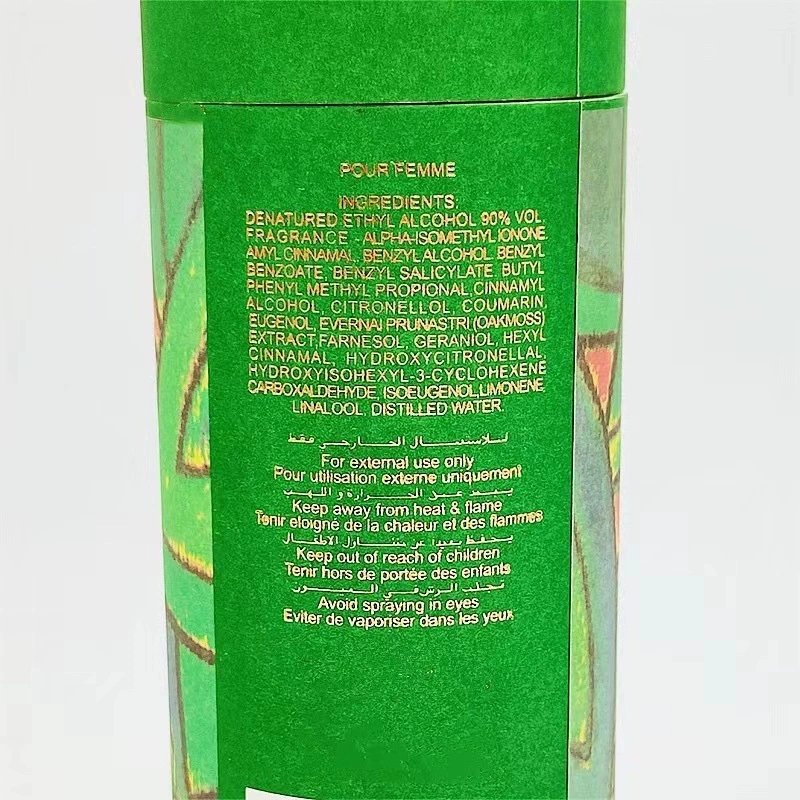 High quality Arabian Dubai African exquisite green small round bottle men's and women's perfume 45 ml long-lasting fragrance