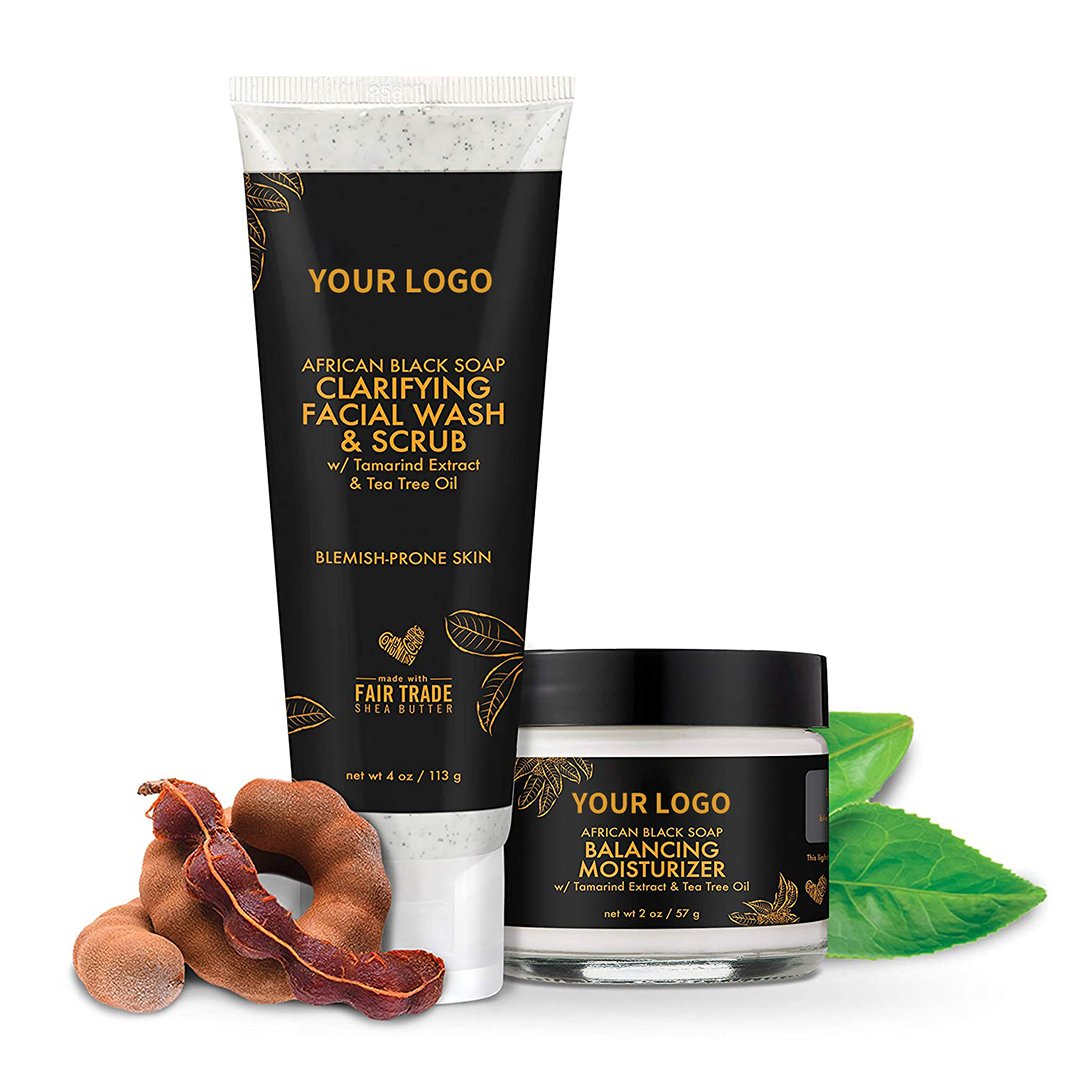 OEM Private Label Men Skin Care Set Face Wash Cleanser Control Face Scrub Anti Acne Moisturizing Cream Men's SkinCare