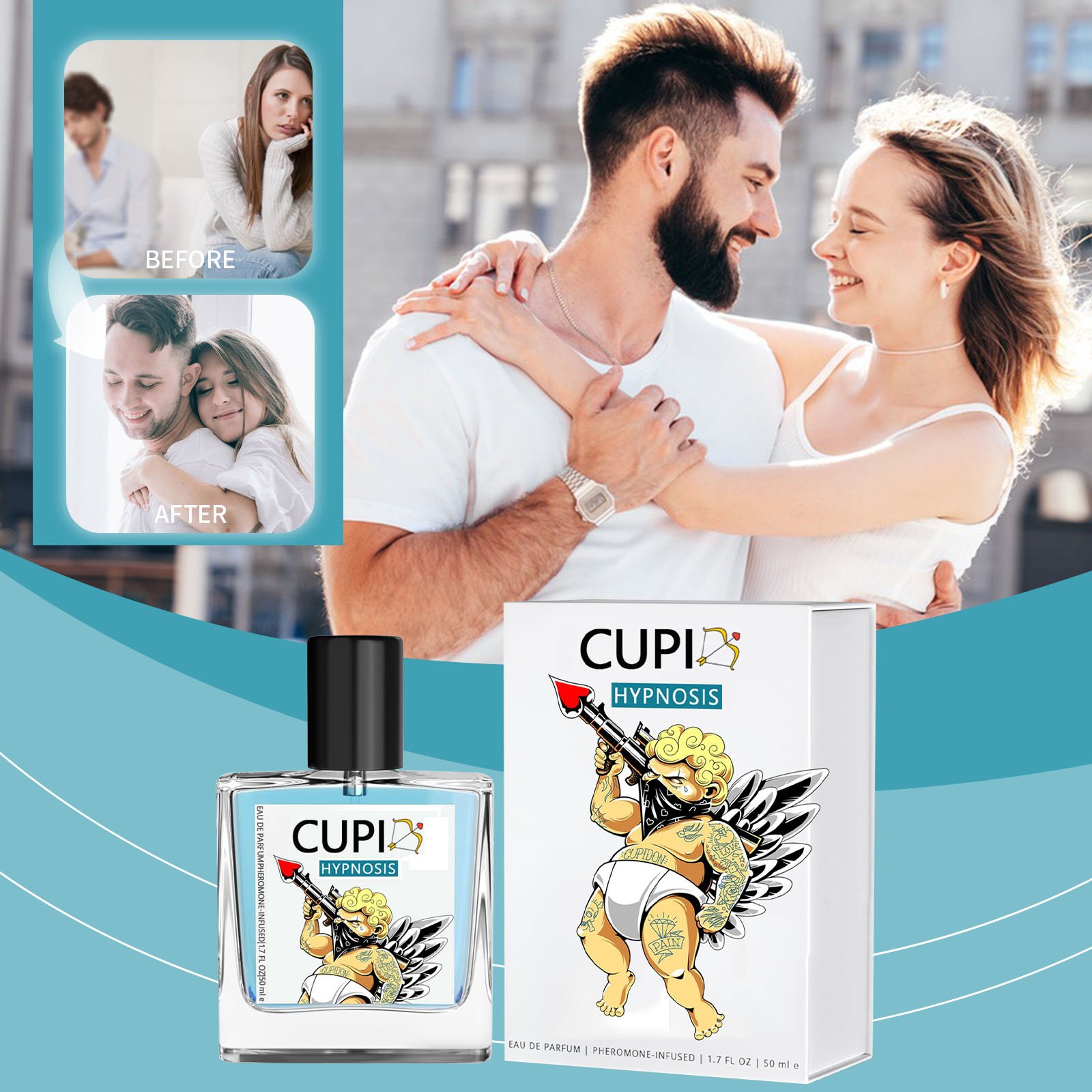 Customization Cupid Hypnosis 50ml Men Fragrance Perfume Confidence in Every Spray Enhances Confidence Perfume