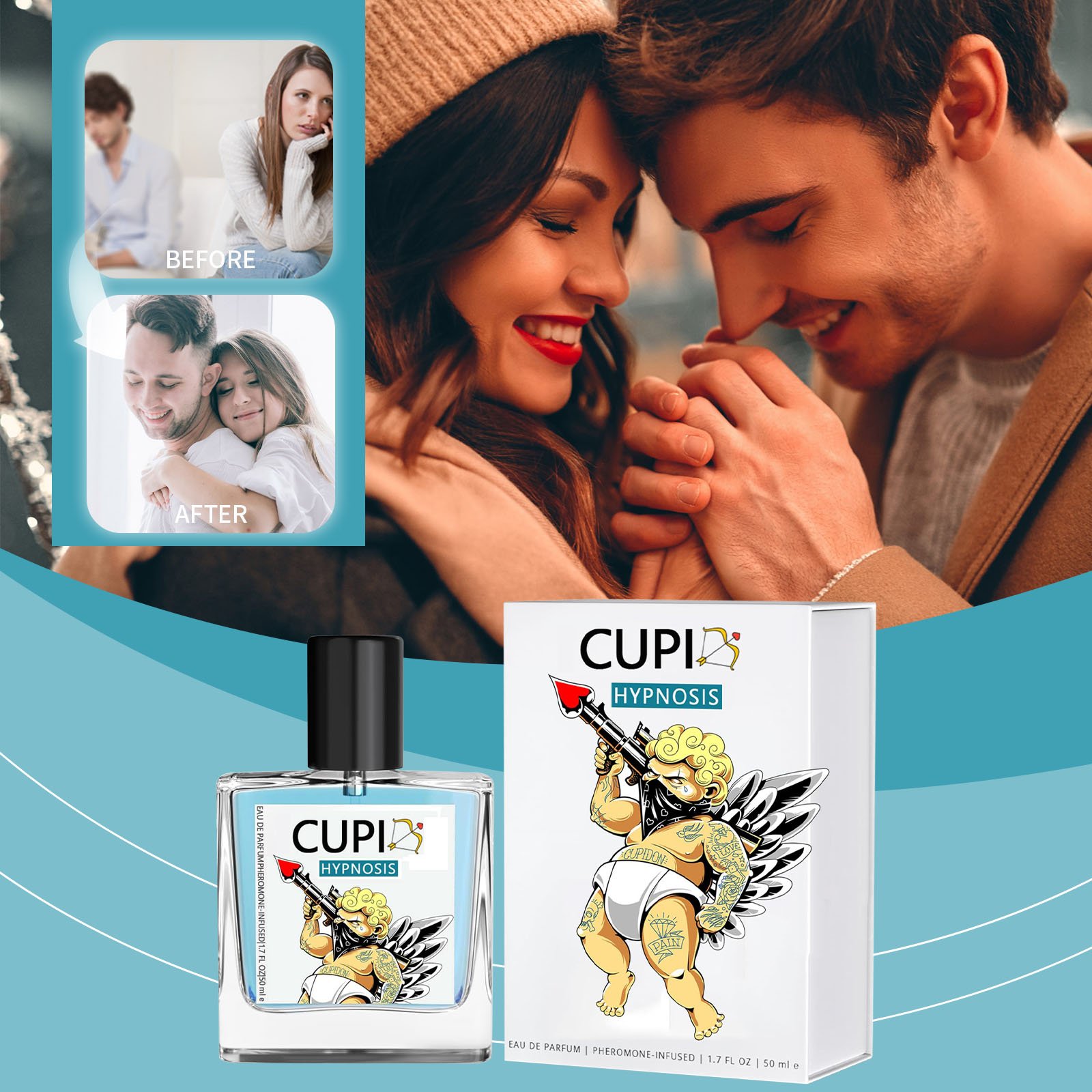 Customization Cupid Hypnosis 50ml Men Fragrance Perfume Confidence in Every Spray Enhances Confidence Perfume