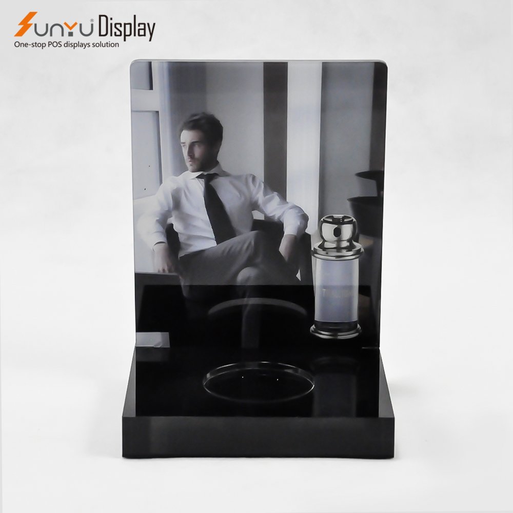 Custom Acrylic Men's Perfume Display Stand Detachable Advertising Racks