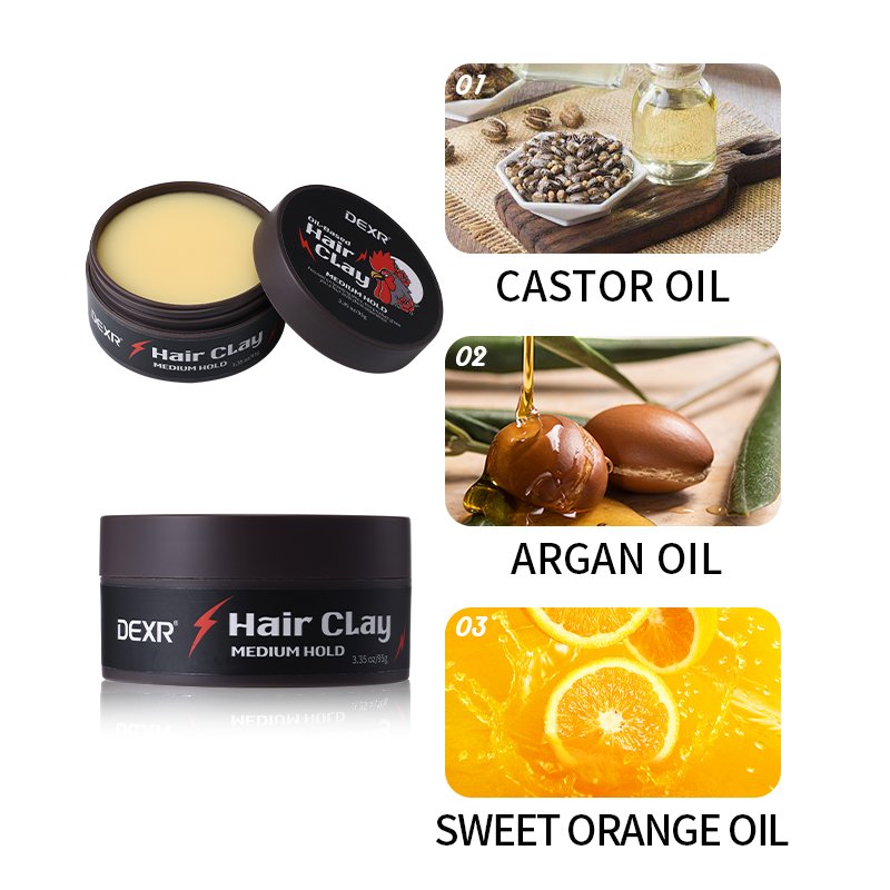 Factory Direct Sales Fresh Shine Shea Butter Hair Treatment Care Product Oil-Base Waterproof Medium Hold Men'S Hair Paste