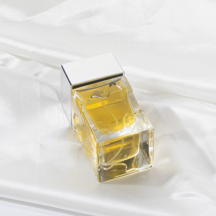 Factory mens Custom Crimp perfume Glass Bottle Luxury Pump Sprayer Clear Empty Square 30ml 50ml 100ml perfume Bottle