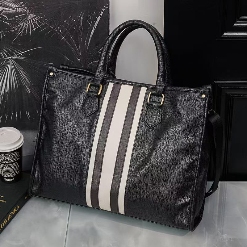 Handbag male briefcase Casual business single shoulder crossbody bag fashion brand new horizontal leather men's office bag