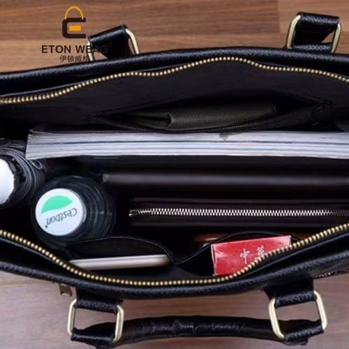 Handbag male briefcase Casual business single shoulder crossbody bag fashion brand new horizontal leather men's office bag
